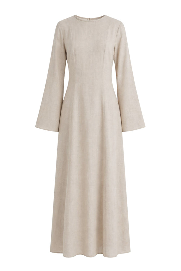 Elanor Linnen Dress ا Subtle beige