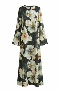 Flora Dress ا Deep Green