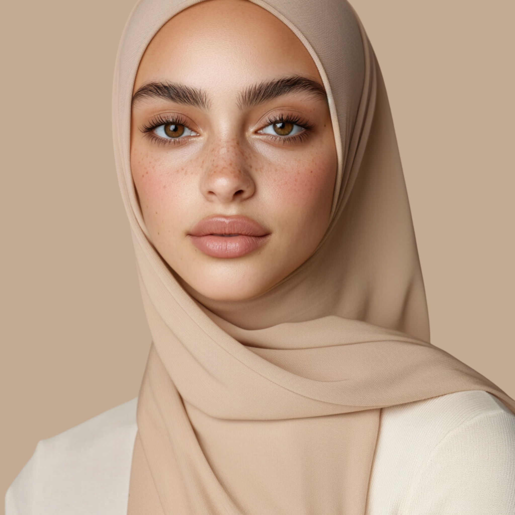 Dahliya Chiffon Hijab ₪ Desert Beige