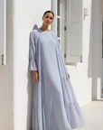 Ivorea Three Piece Abaya ا Soft Blue