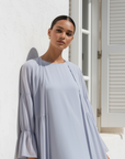 Ivorea Three Piece Abaya ا Soft Blue