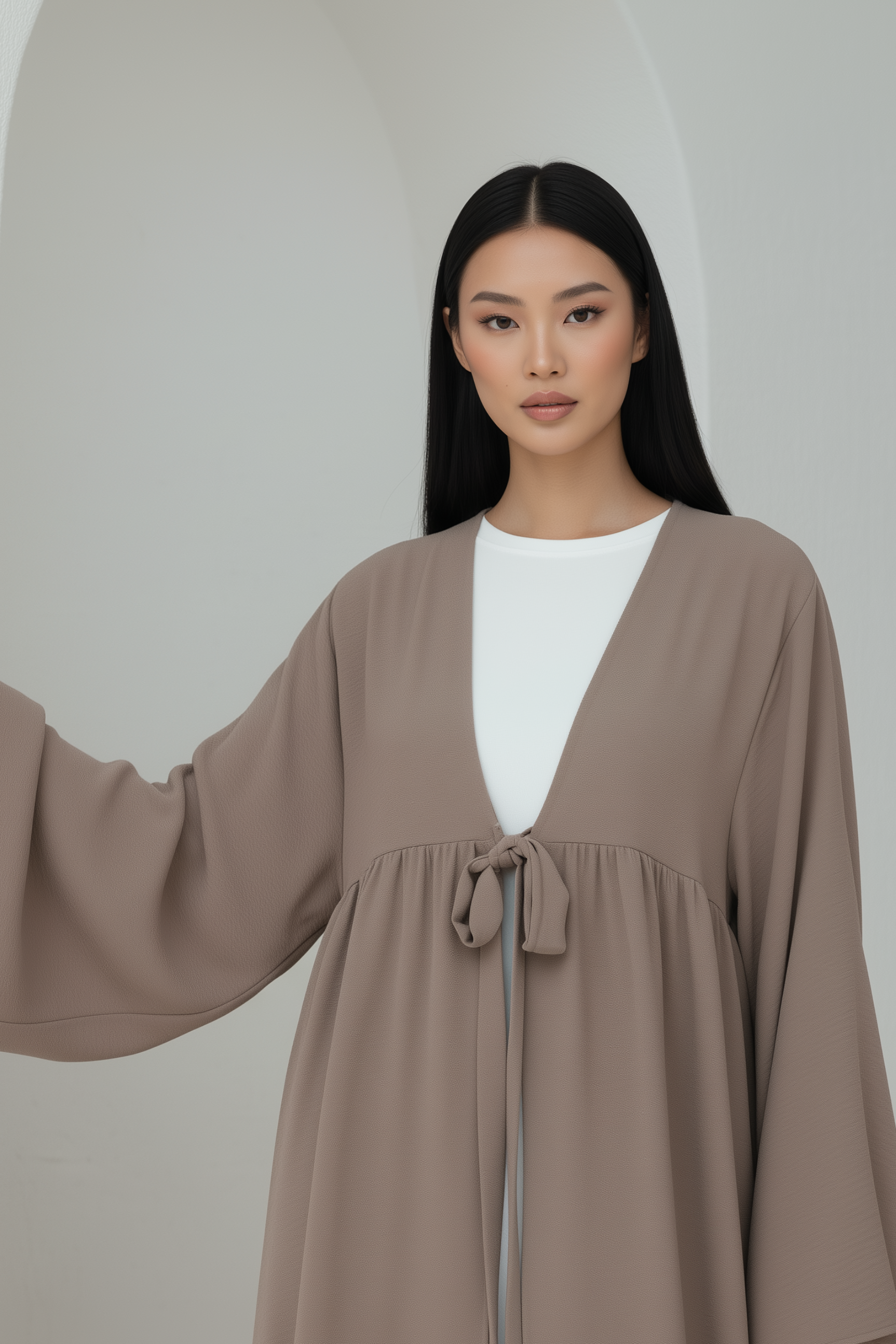 Lily Open Abaya ا Soft Linnen
