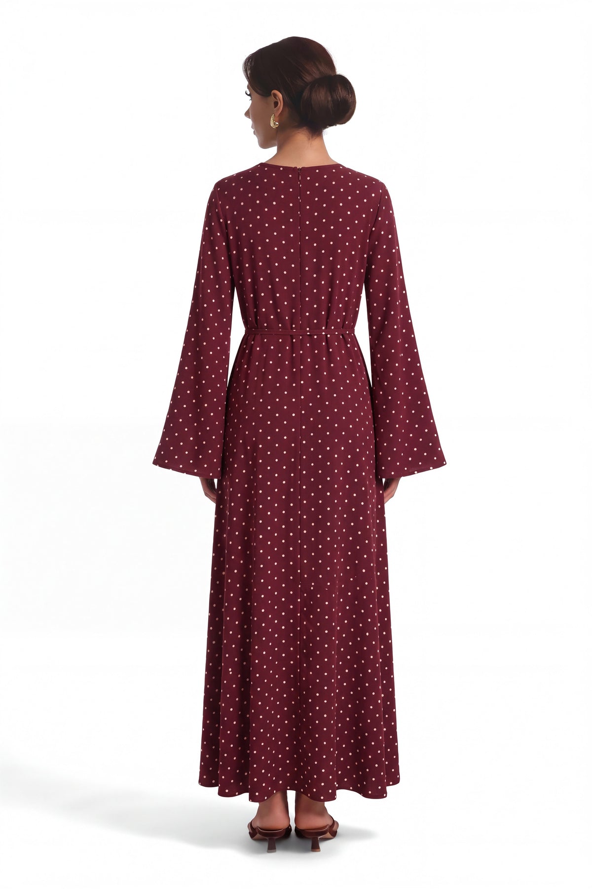 Nadia Dress ا Deep Burgundy