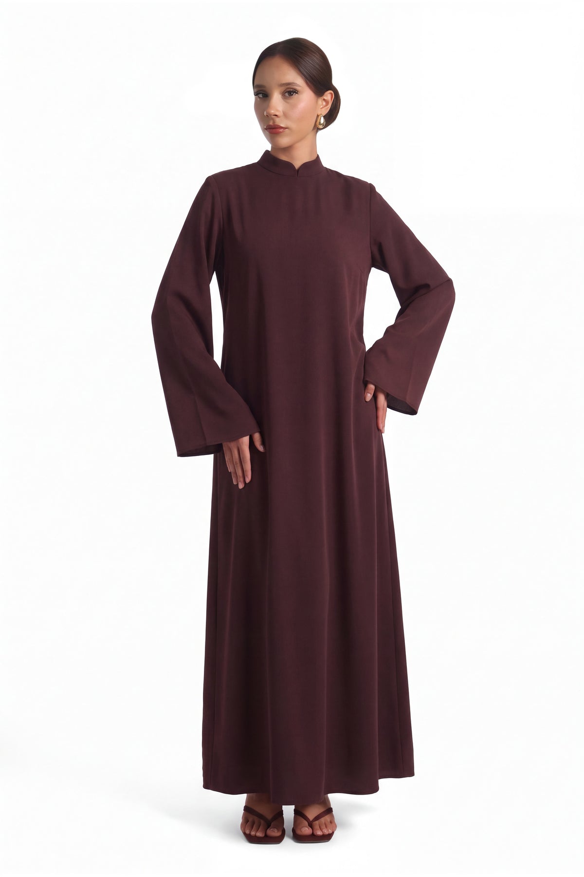 Nehir Abaya ا Aubergine Brown