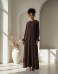 Nerine Essential Abaya ا Chestnut Brown