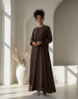 Nerine Essential Abaya ا Chestnut Brown