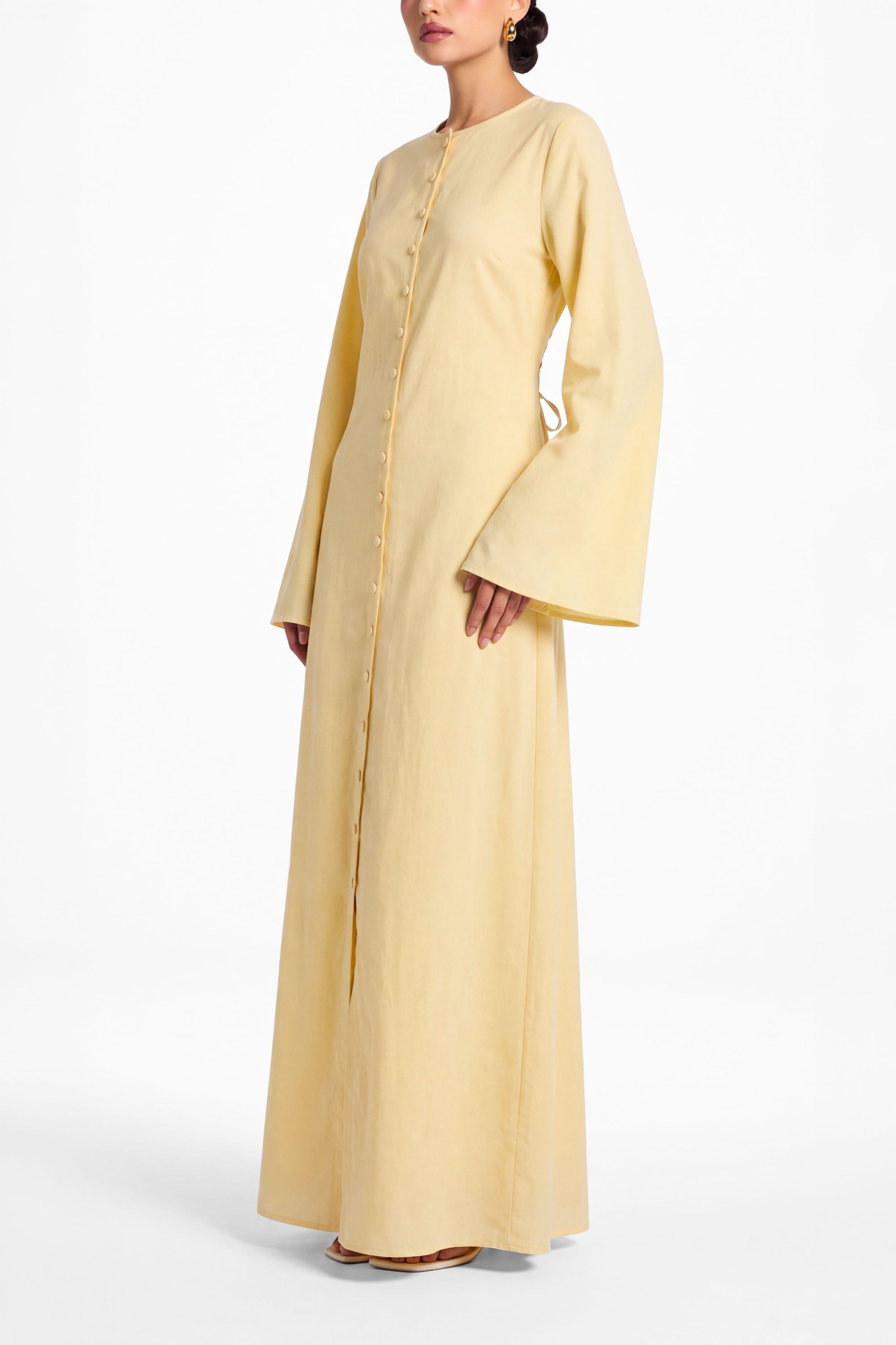 Noor Abaya ا Soft Yellow