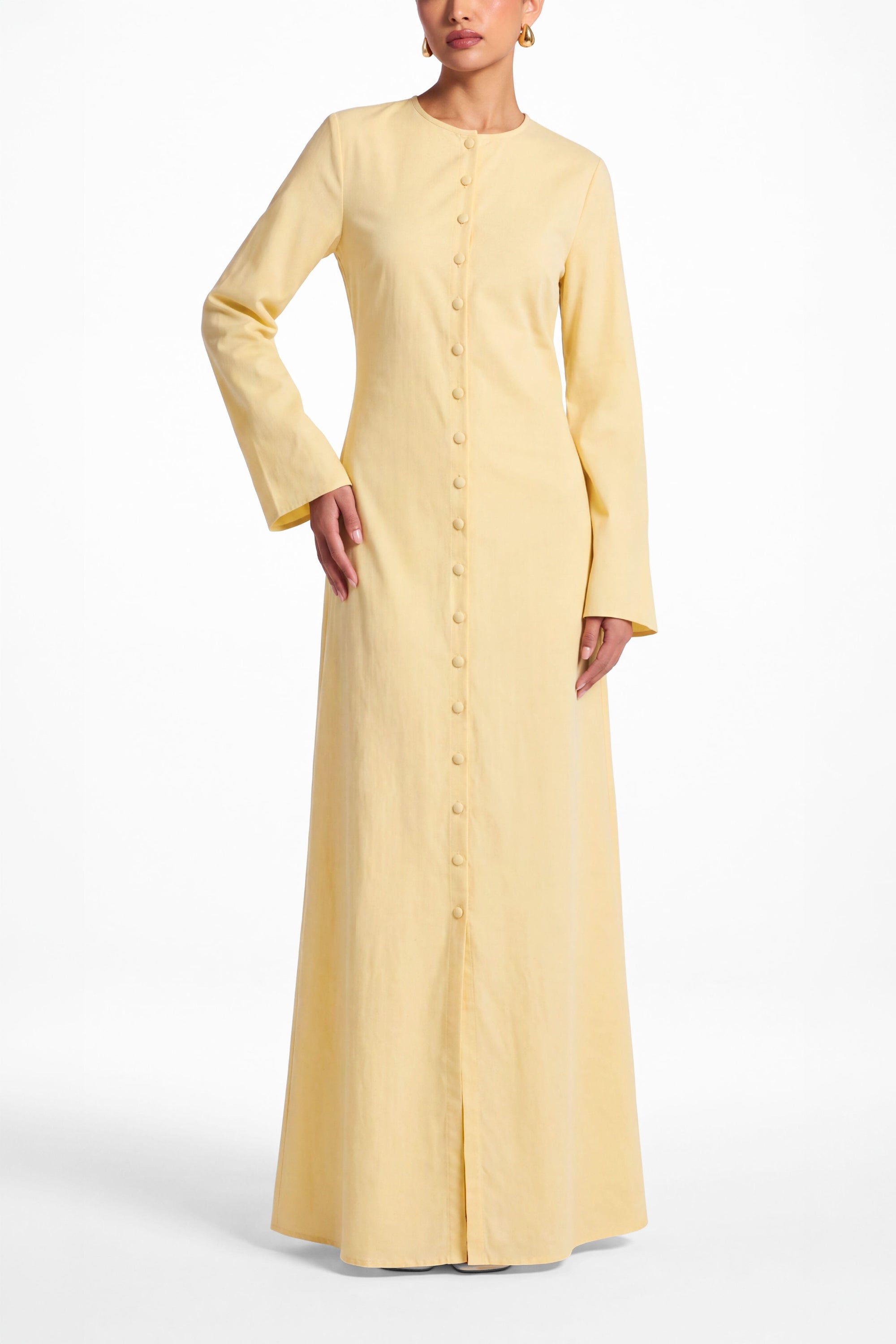 Noor Abaya ا Soft Yellow