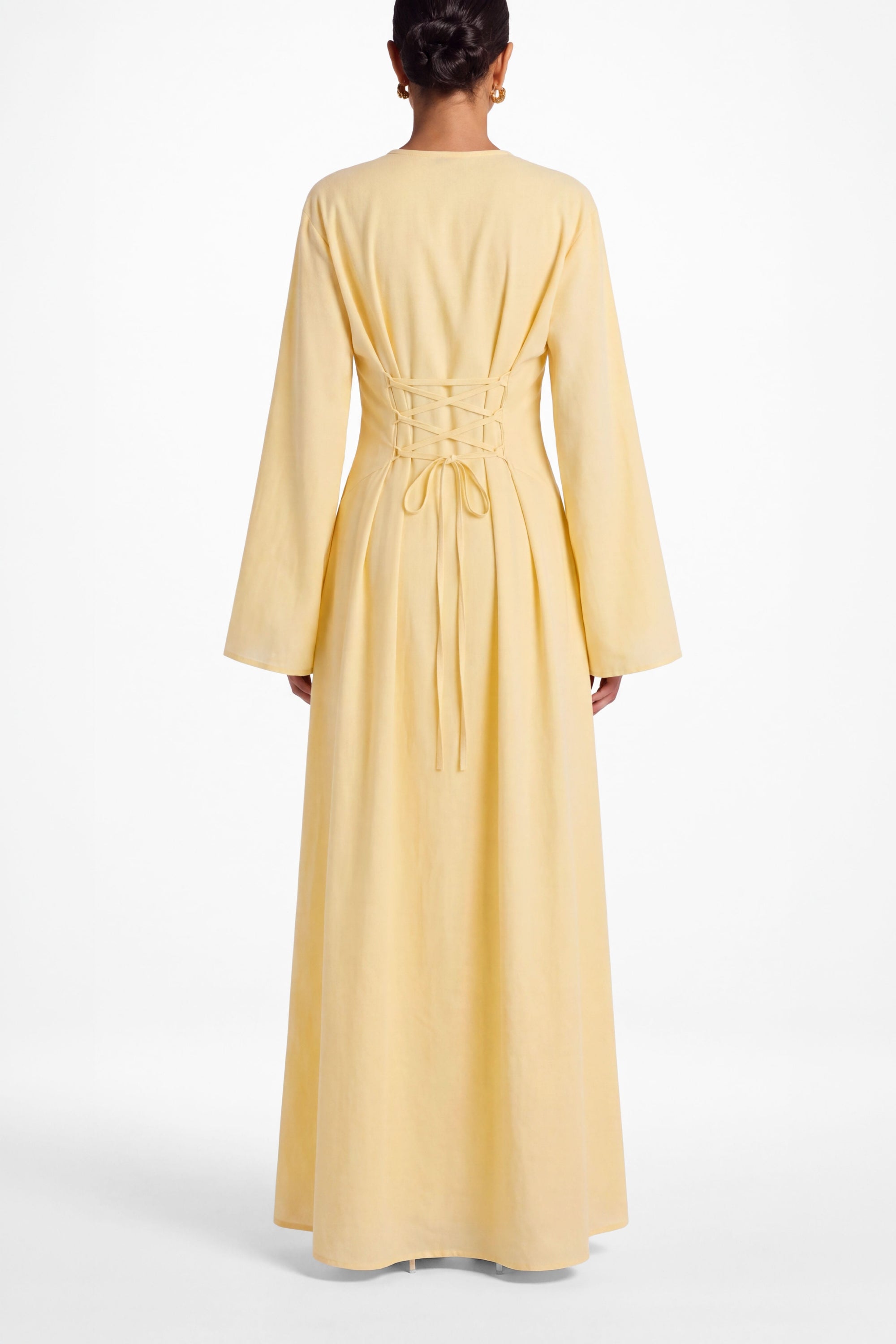 Noor Abaya ا Soft Yellow