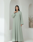 Nora Abaya Dress ا Pastel green