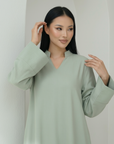 Nora Abaya Dress ا Pastel green