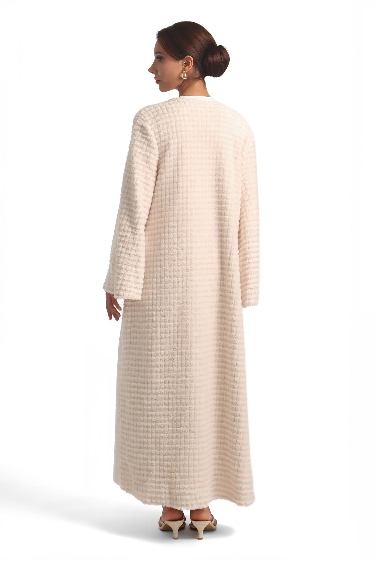 Nuha Open Abaya ا Off White