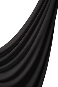 Orchid Opaque Chiffon Hijab ا Obsidian Black