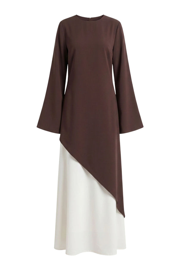 Olivia Two-piece ا Brown-White