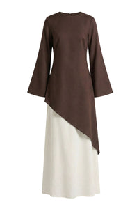 Olivia Two-piece ا Brown-White