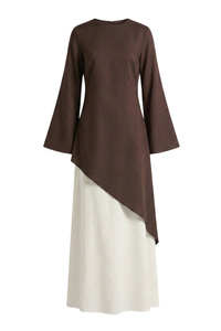 Olivia Two-piece ا Brown-White