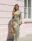Rosara Dress ا Olive Green