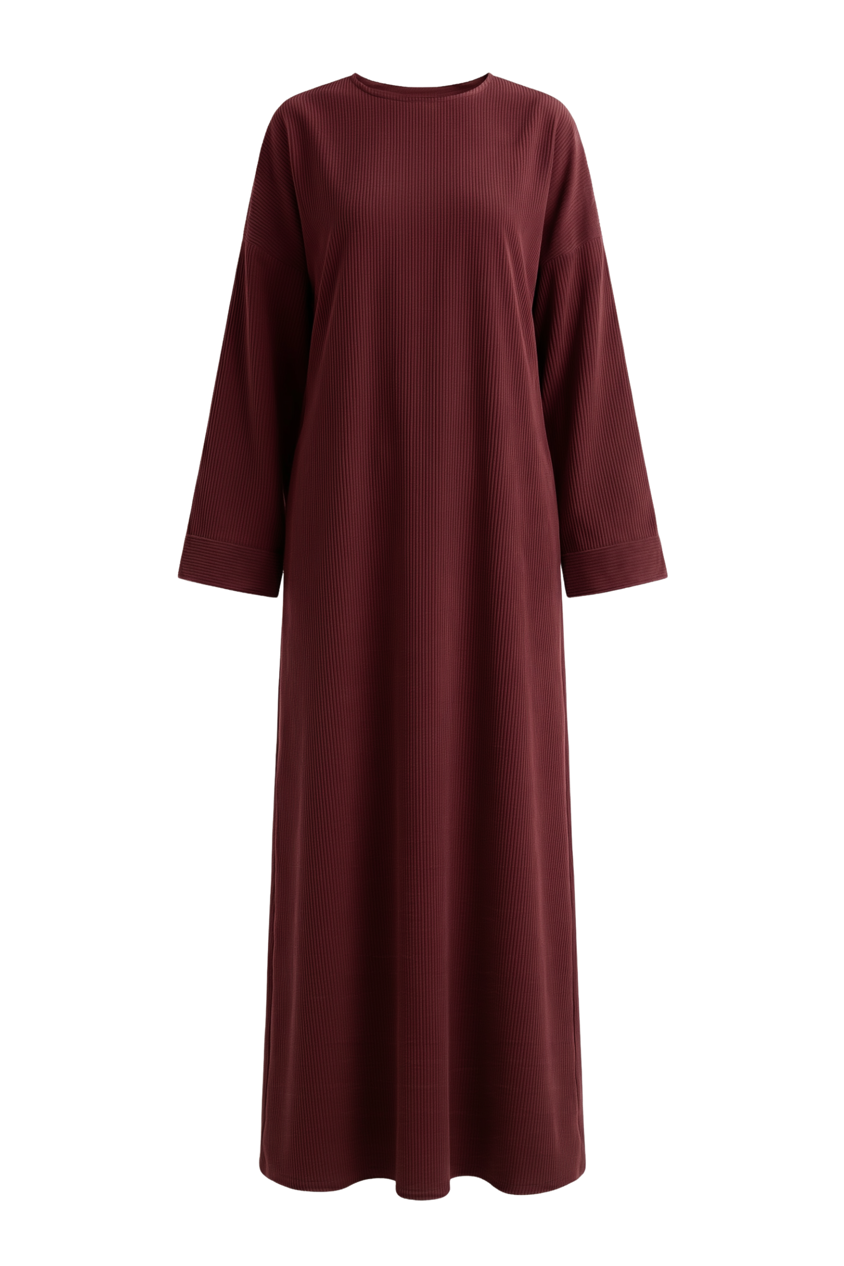 Camellia Corduroy Abaya ا Soft Burgundy
