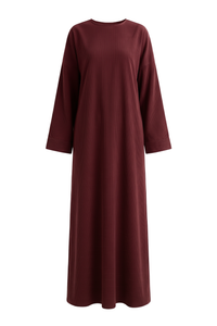Camellia Corduroy Abaya ا Soft Burgundy