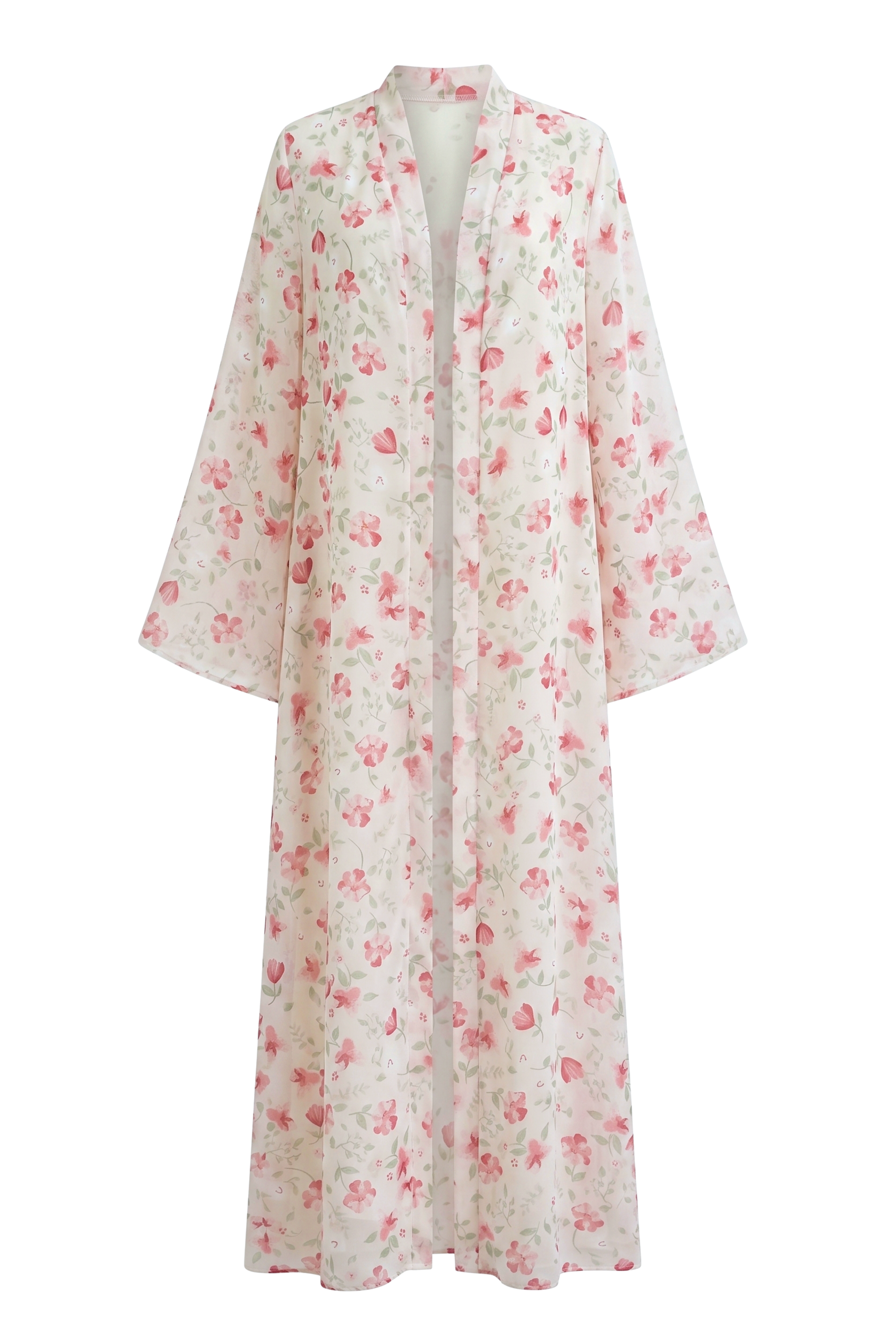 Sofia Open Abaya ا Flower Pink