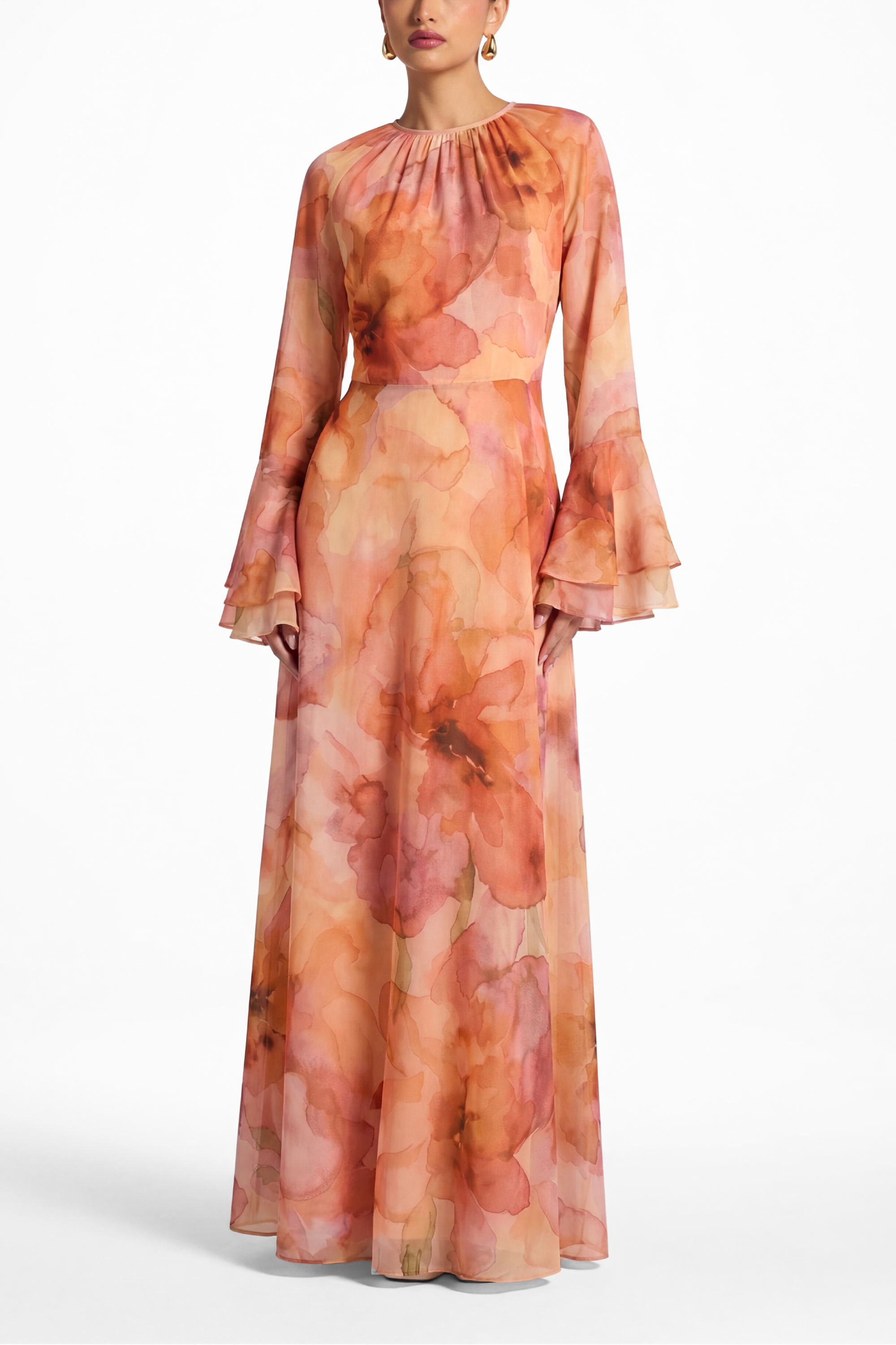 Zahra Dress ا Soft Orange