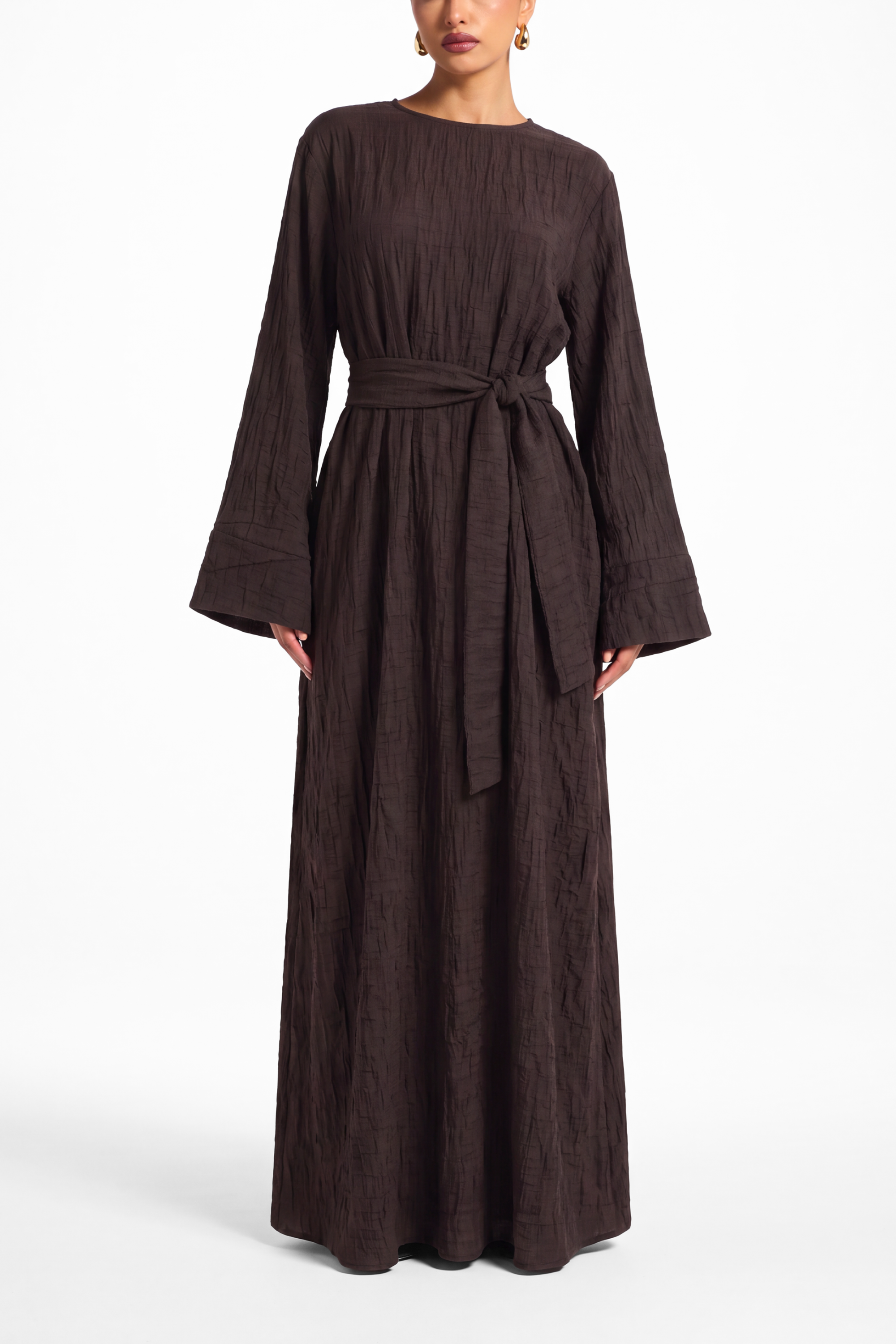 Zariah Dress ا Deep Brown