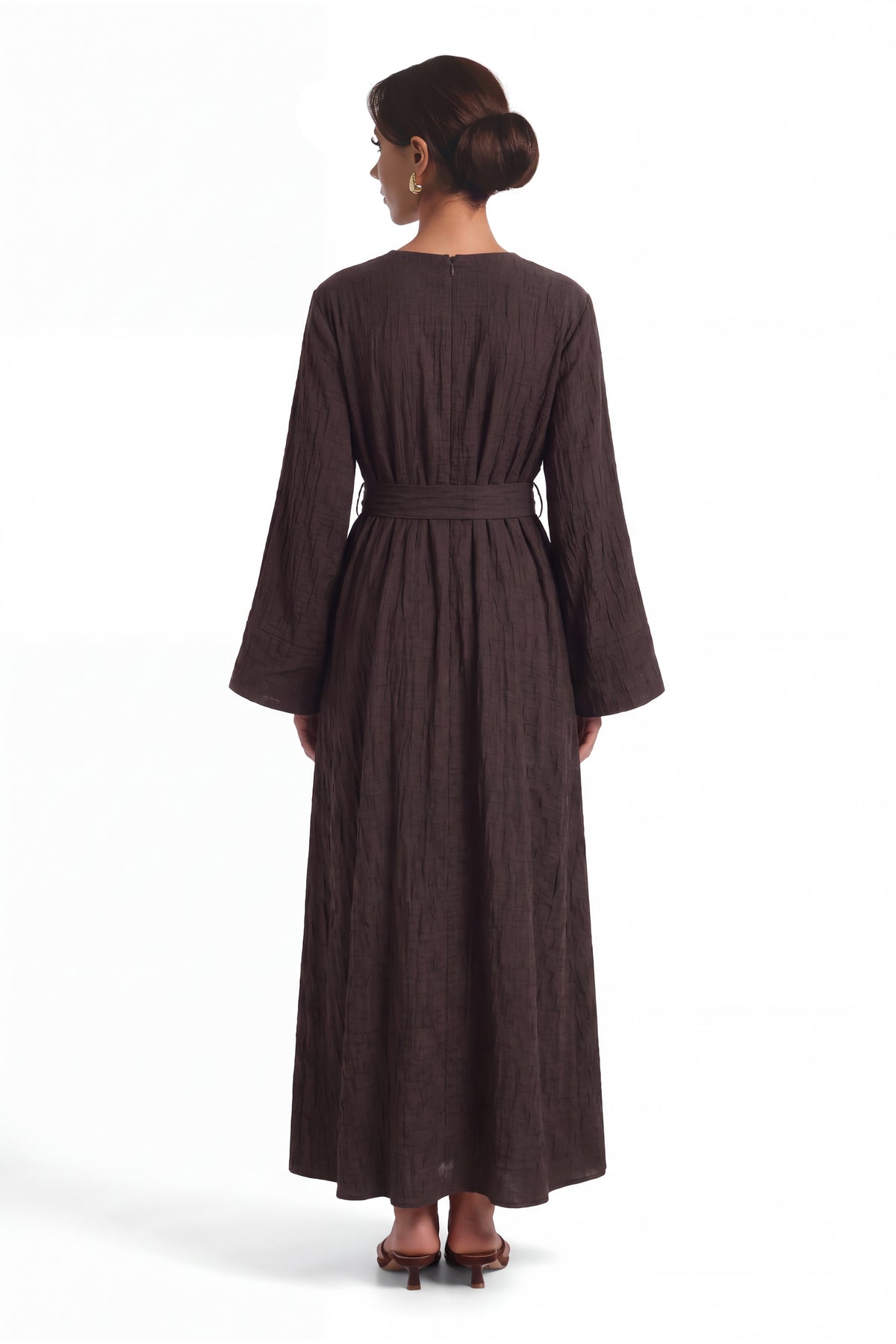 Zariah Dress ا Deep Brown