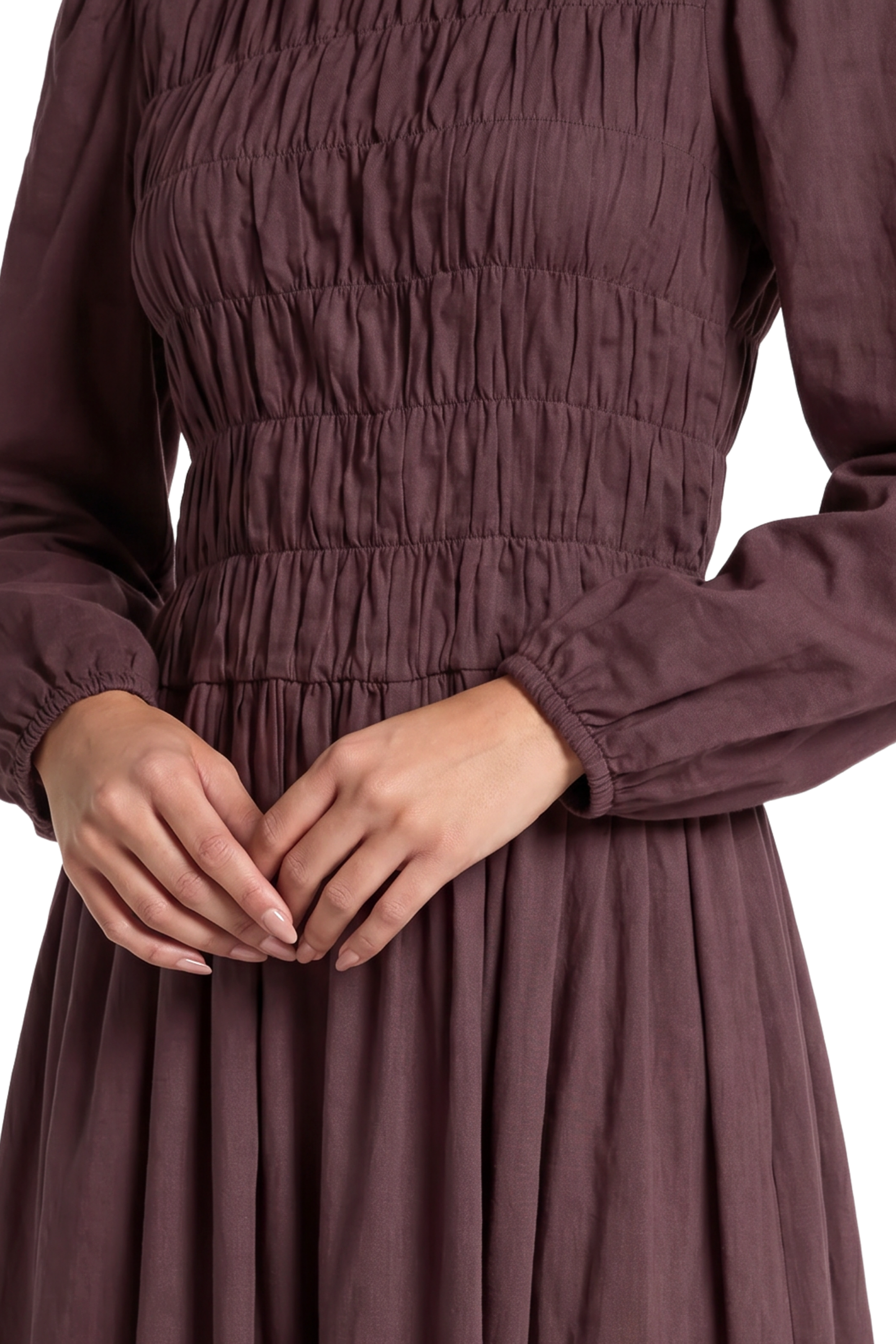 Zinia Dress ا Deep Aubergine