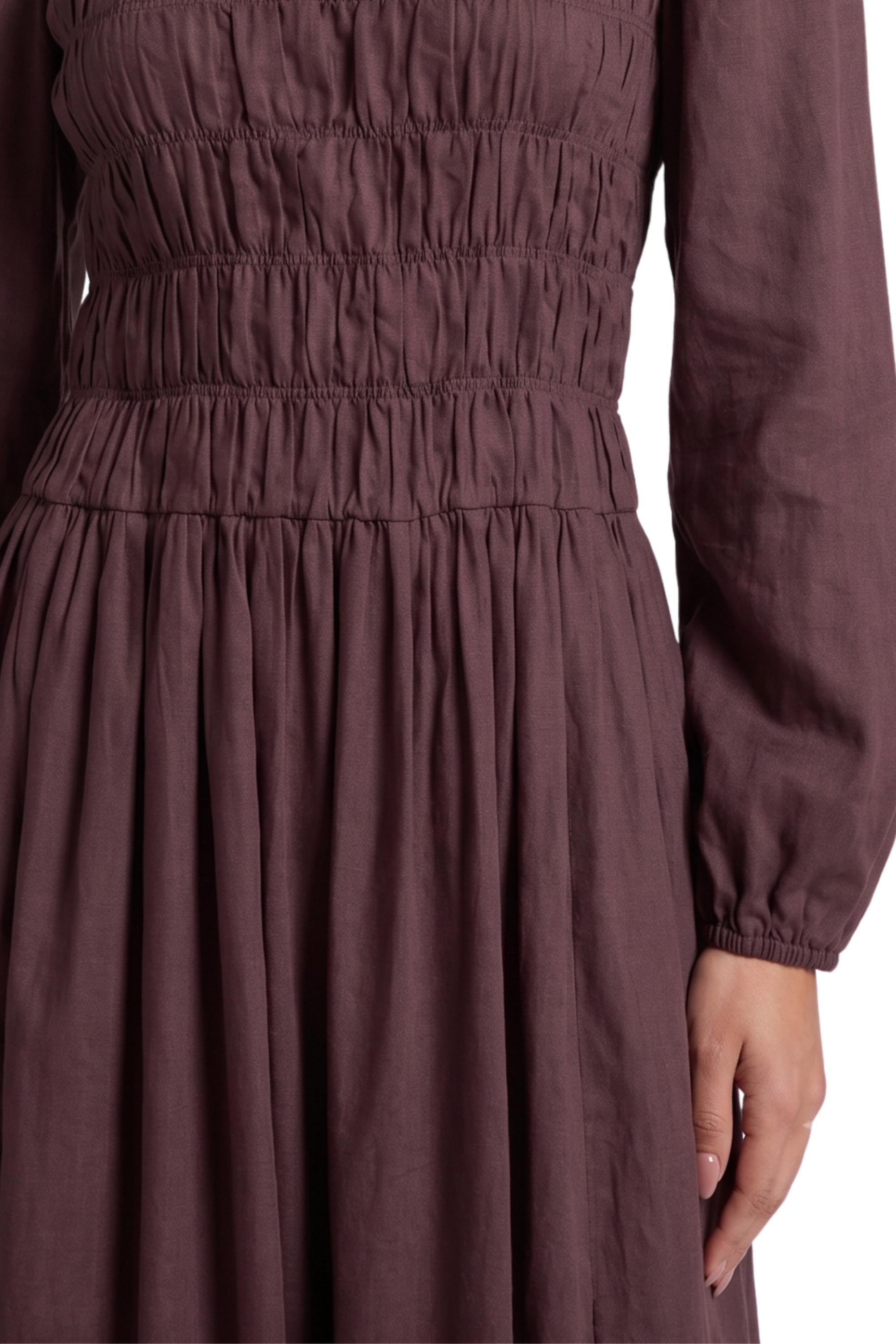 Zinia Dress ا Deep Aubergine