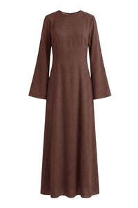 Elanor Dress ا Chestnut Brown