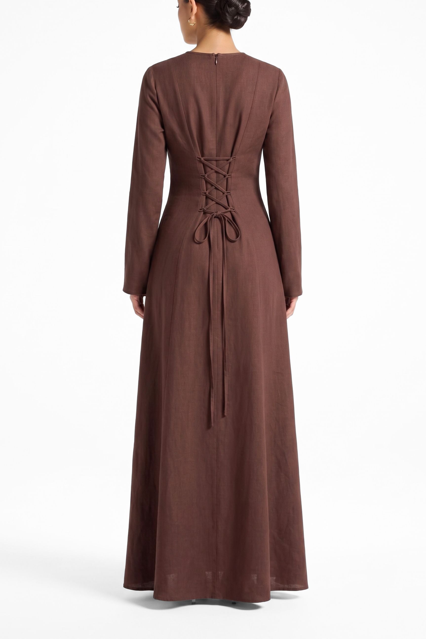 Elanor Dress ا Chestnut Brown