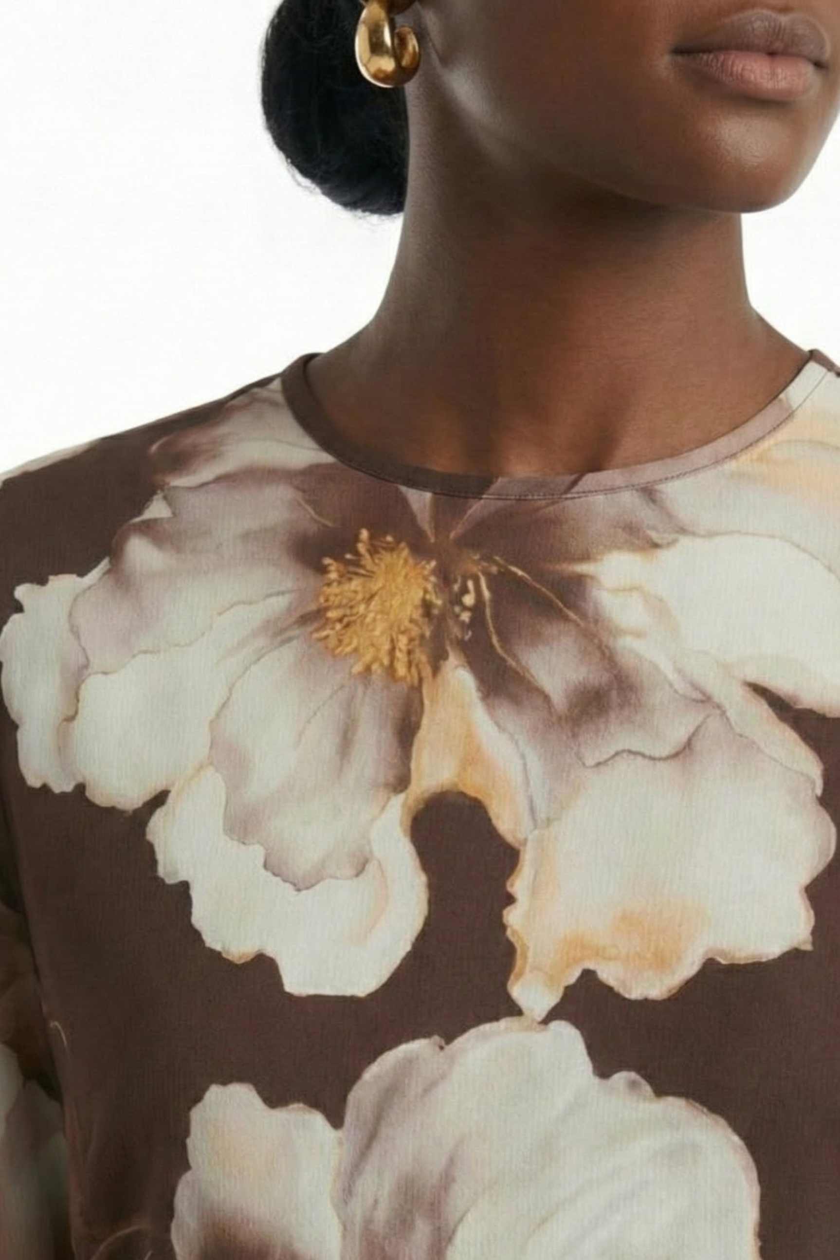 Flora Dress ا Soft Brown