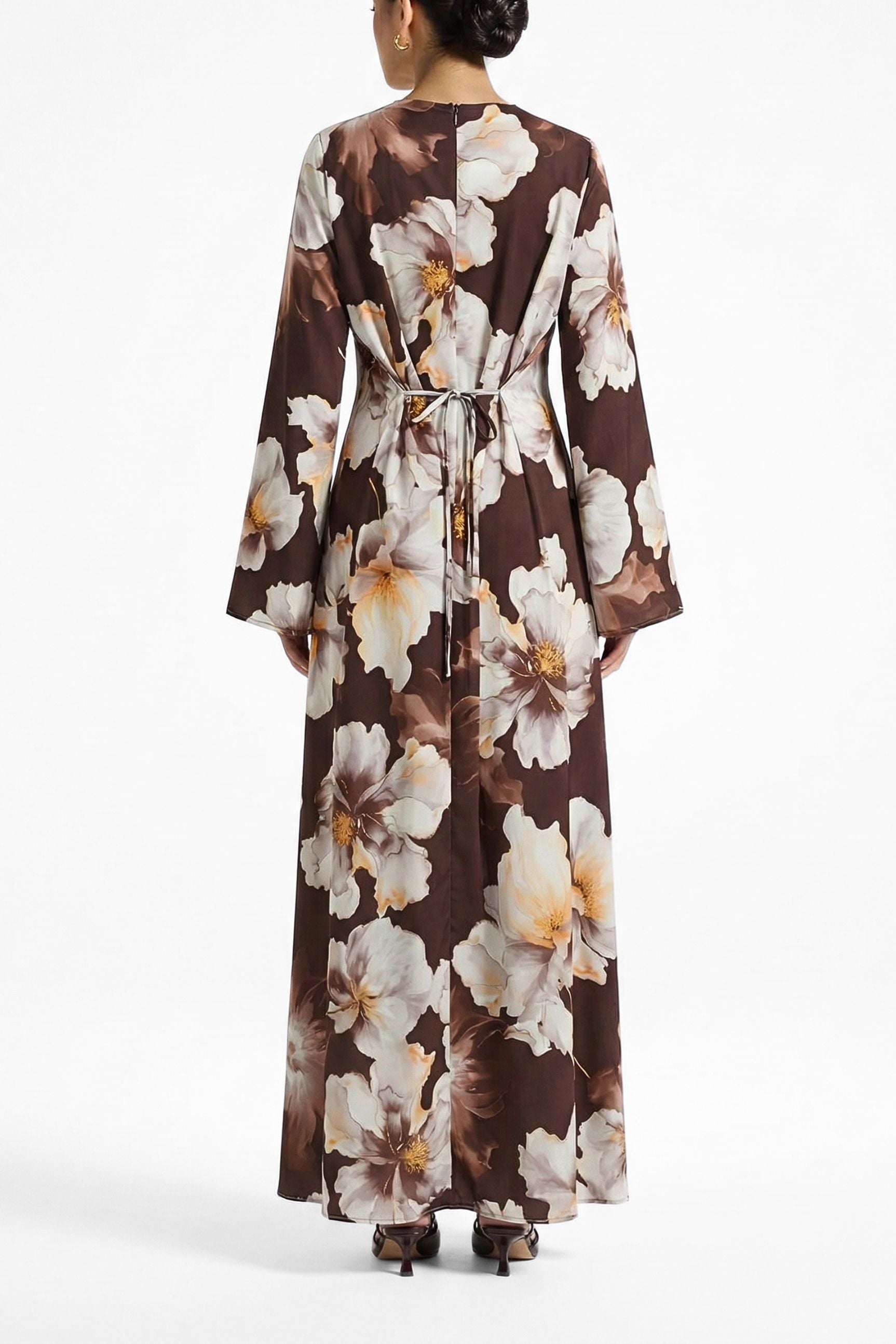 Flora Dress ا Soft Brown