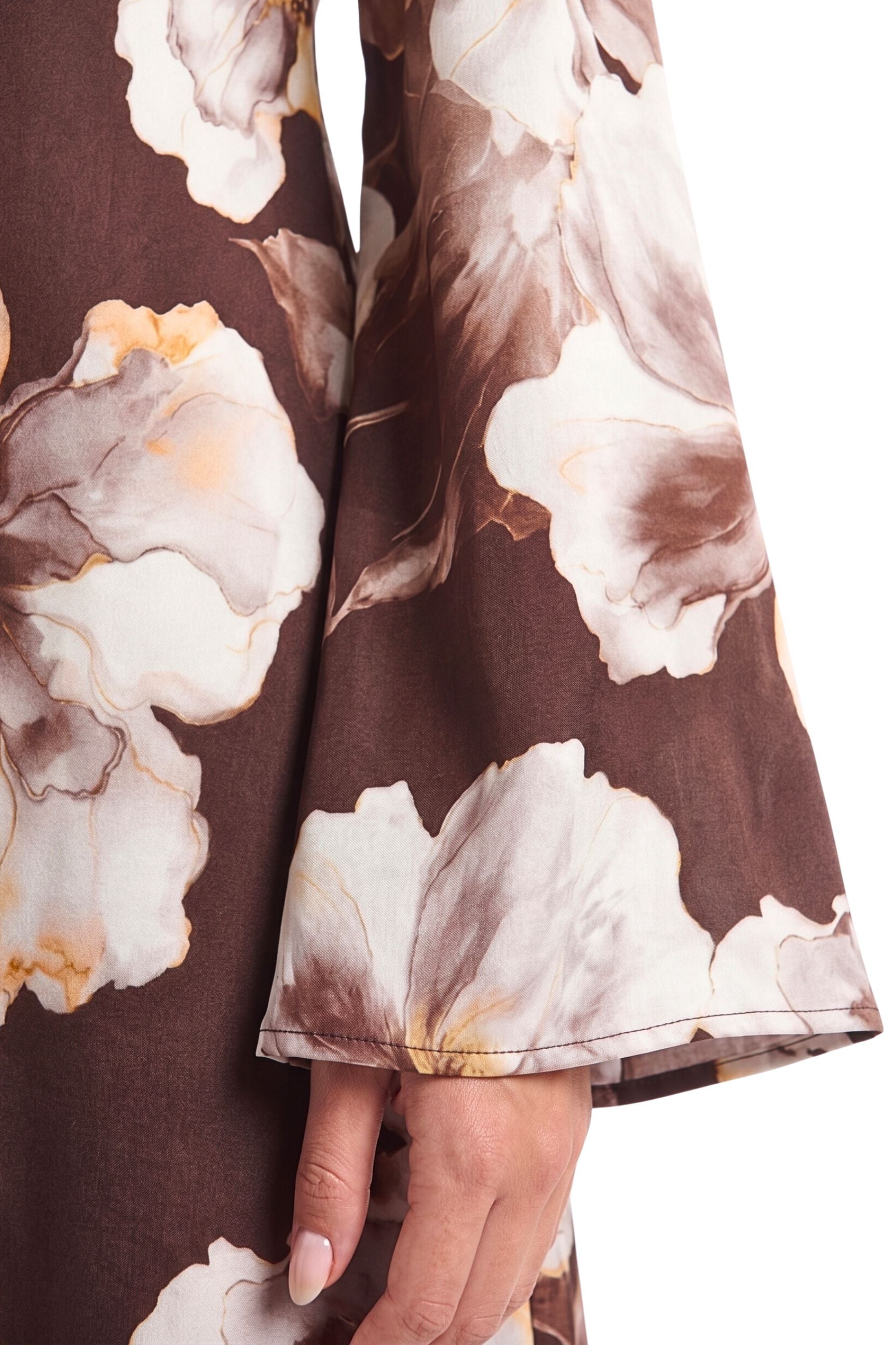 Flora Dress ا Soft Brown