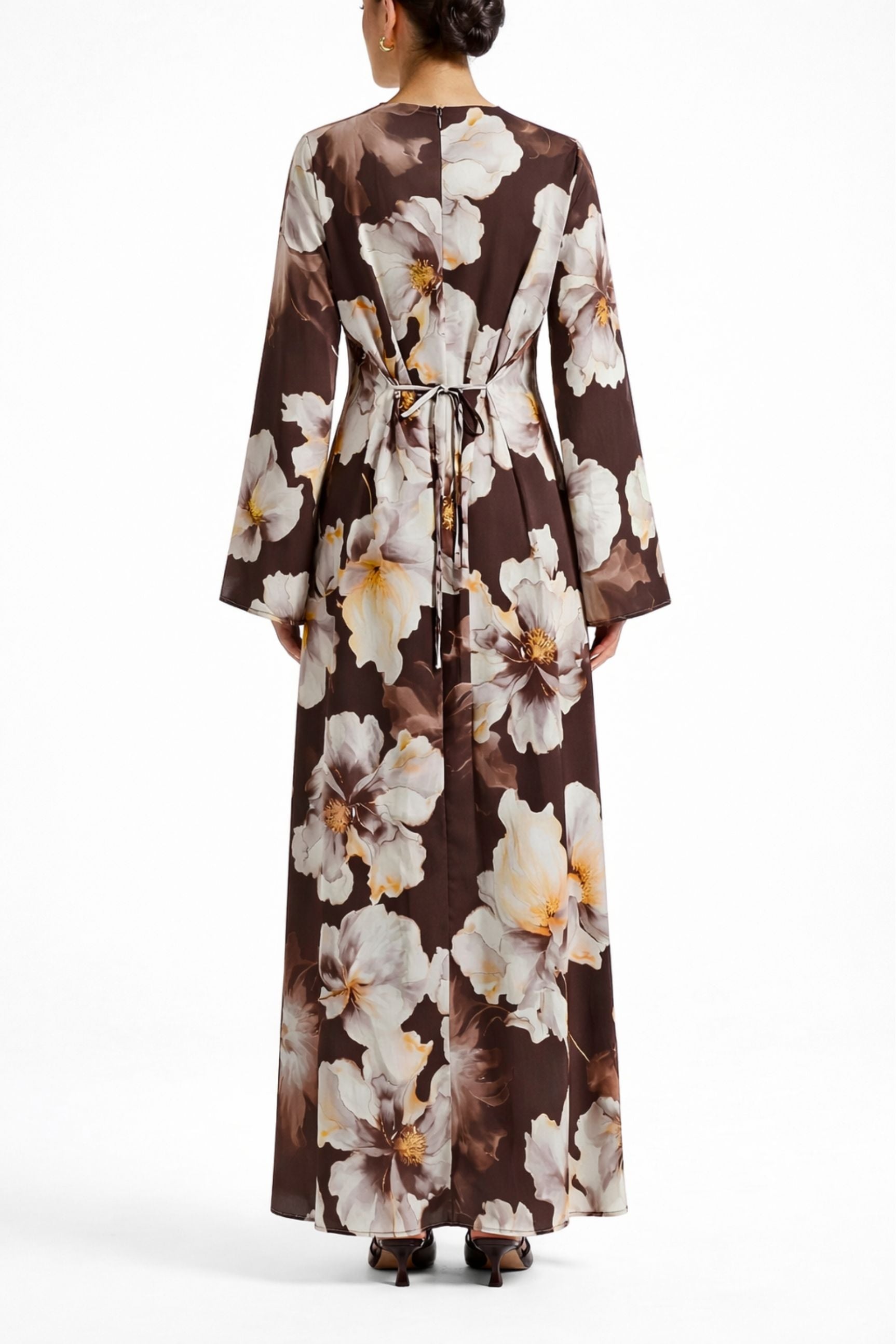 Flora Dress ا Soft Brown