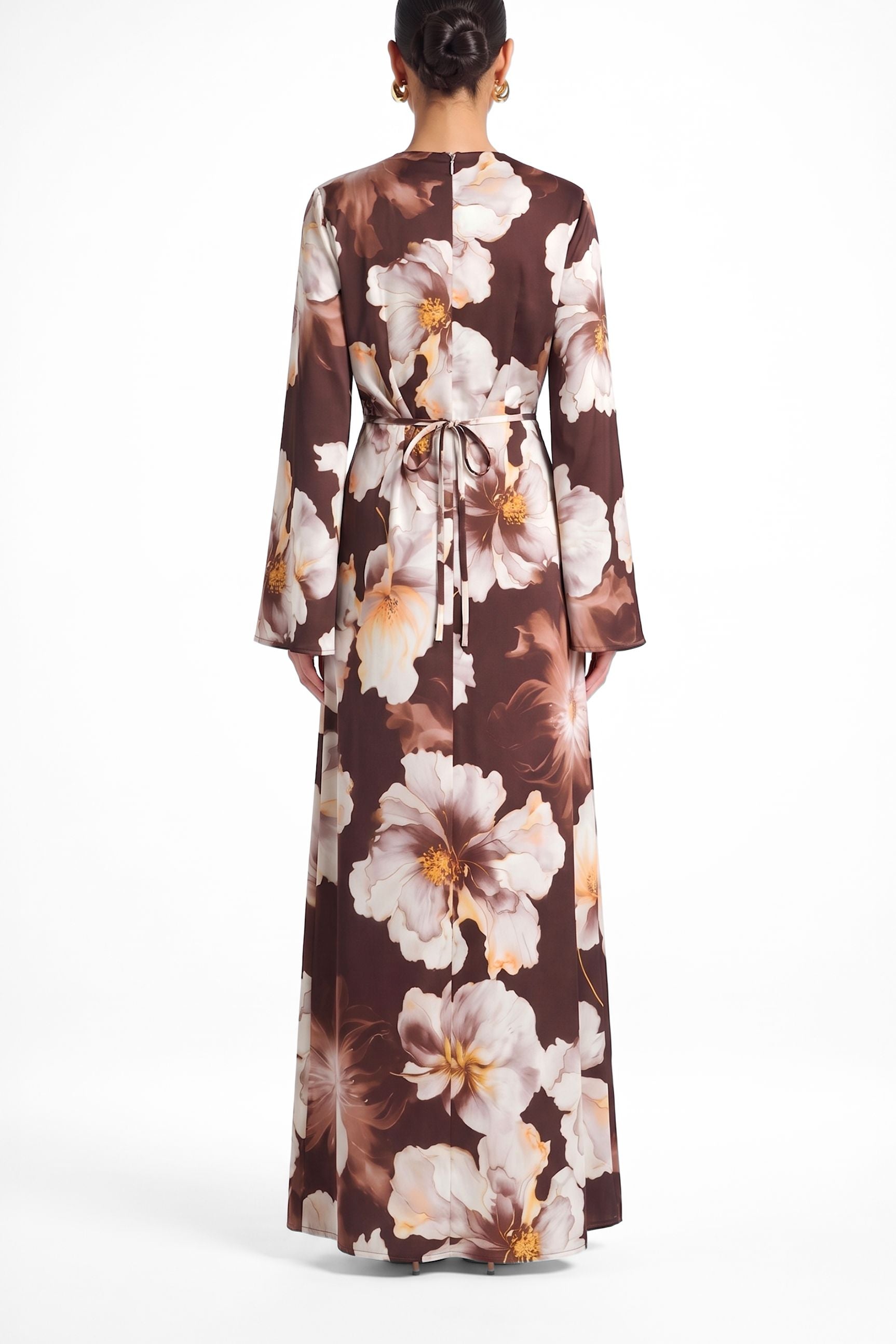Flora Dress ا Soft Brown