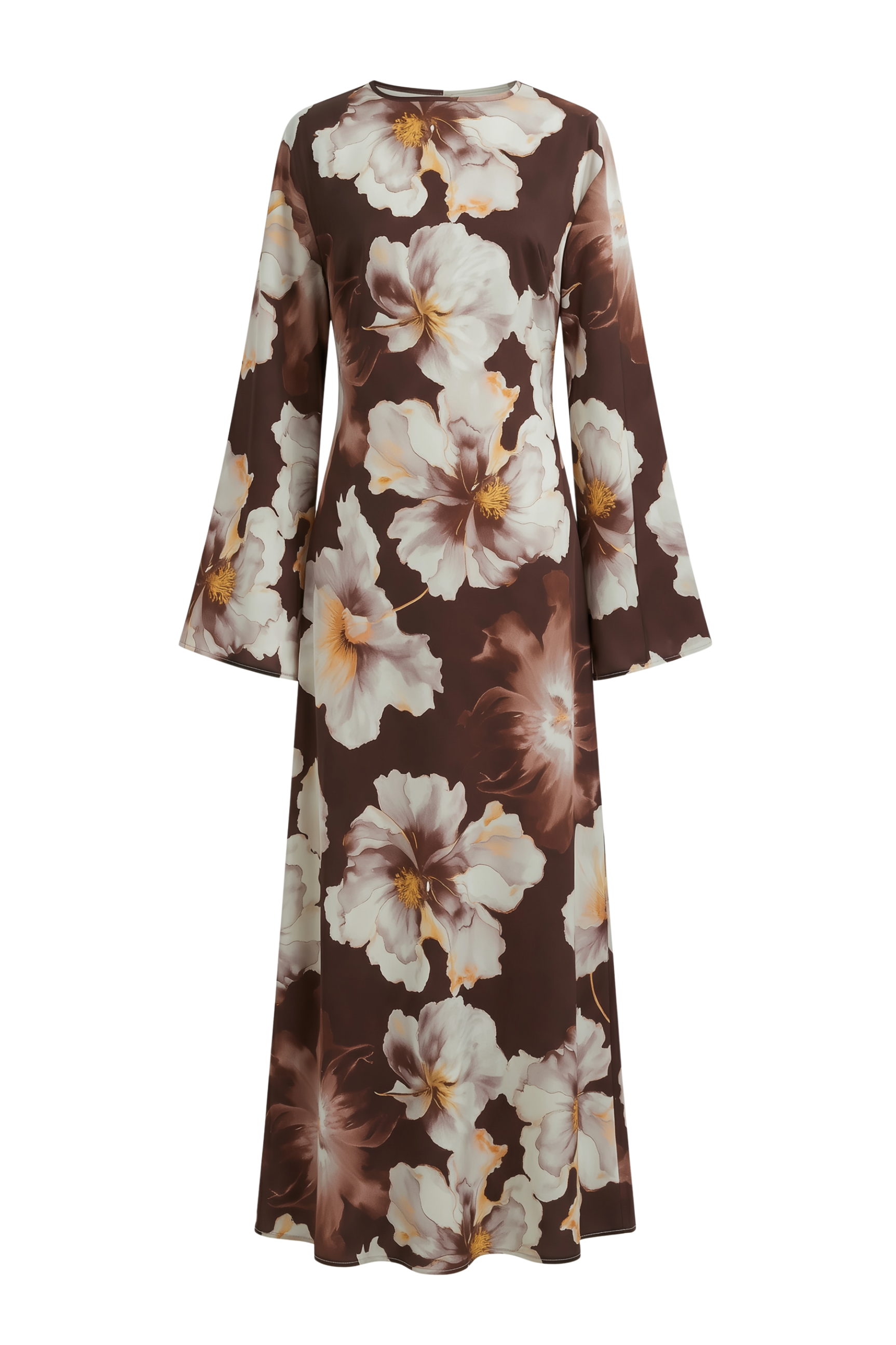 Flora Dress ا Soft Brown