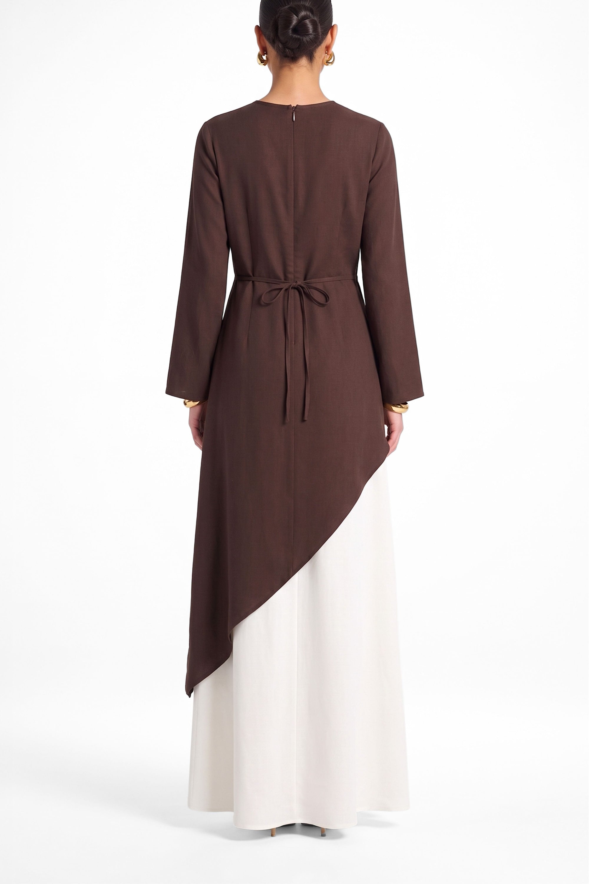 Olivia Two-piece ا Brown-White