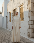 Ivorea Three Piece Abaya ا Ivory