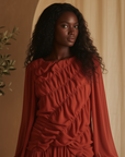 Zinnia Dress ا Vibrant Orange