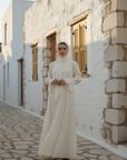 Ivorea Three Piece Abaya ا Ivory