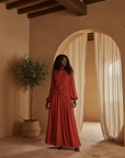 Zinnia Dress ا Vibrant Orange