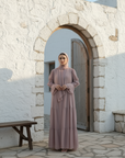 Ivorea Three Piece Abaya ا Pale Pink