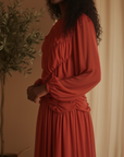 Zinnia Dress ا Vibrant Orange