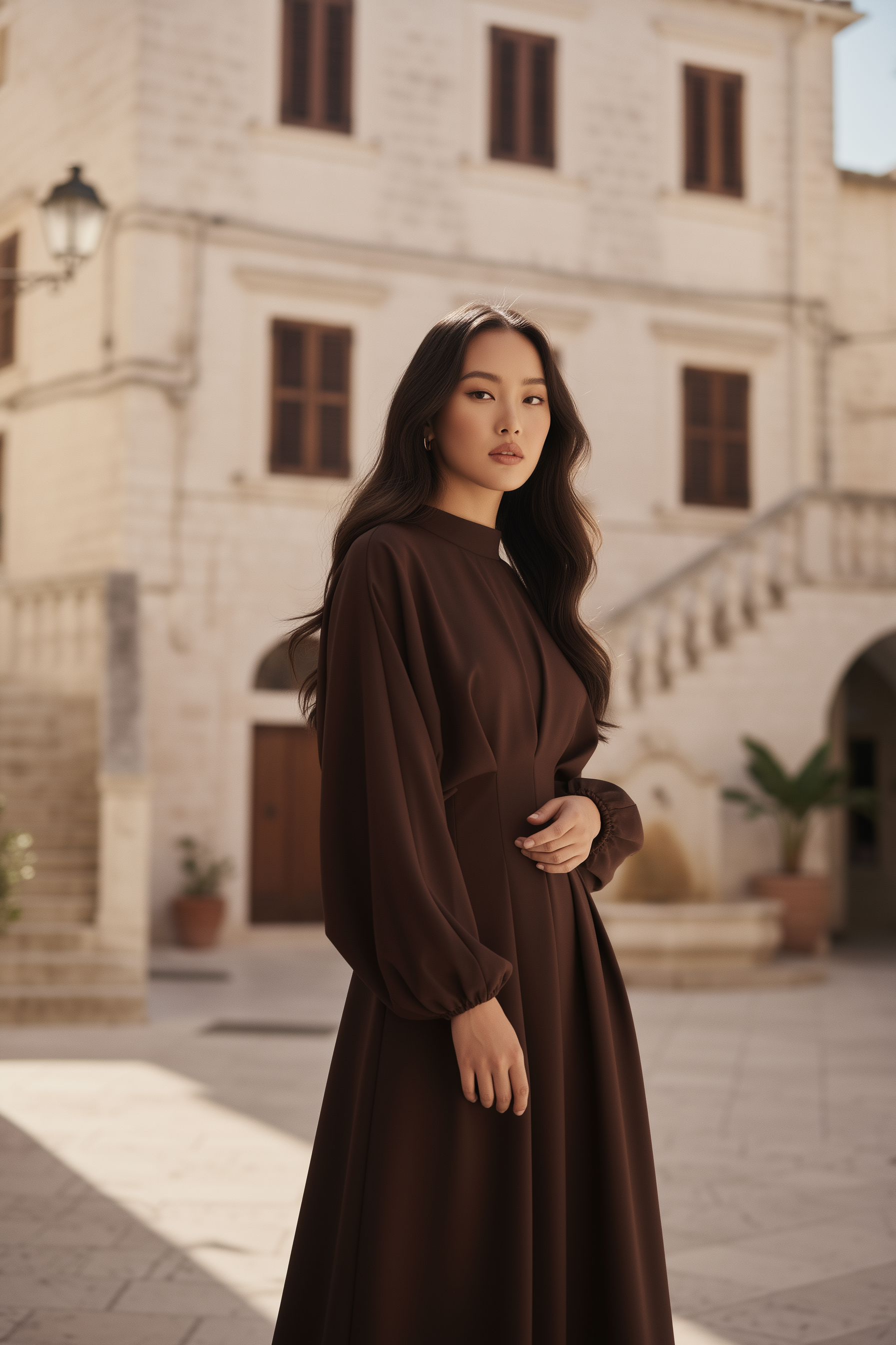 Dahliya Dress ا Celestial Brown