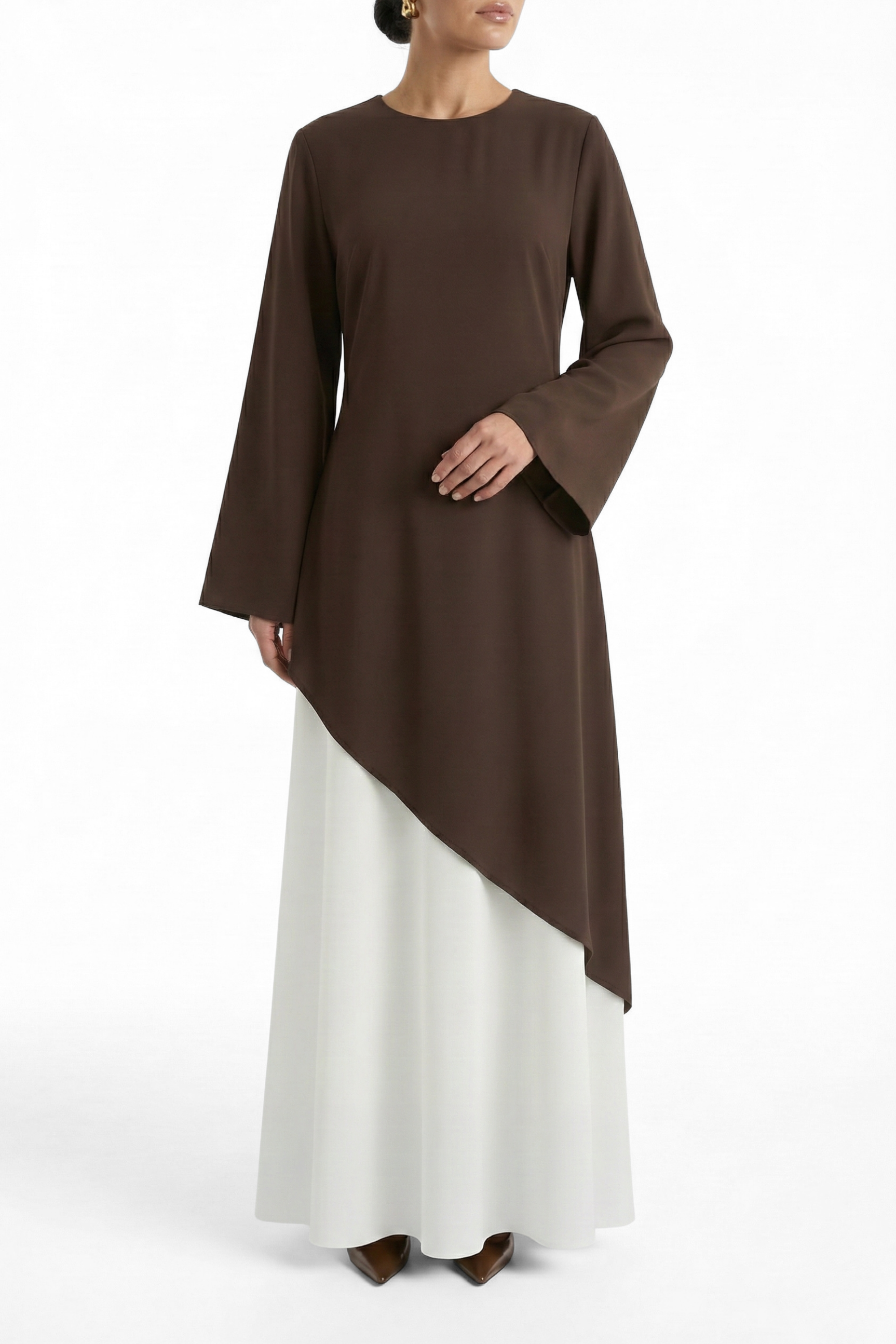 Olivia Two-piece ا Brown and White